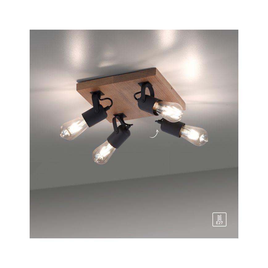 Leuchten Direkt 15634-18 - Akcentinis apšvietimas CANOP 4xE27/60W/230V akacija