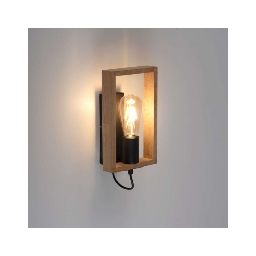 Leuchten Direkt 15654-18 - Sieninis šviestuvas FRANKY 1xE27/60W/230V akacija