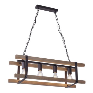 Leuchten Direkt 15684-79 - Sietynas, kabinamas ant grandinės EDITH 4xE27/60W/230V