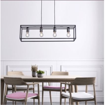 Leuchten Direkt 15854-18 - Pakabinamas sietynas FABIO 4xE27/60W/230V