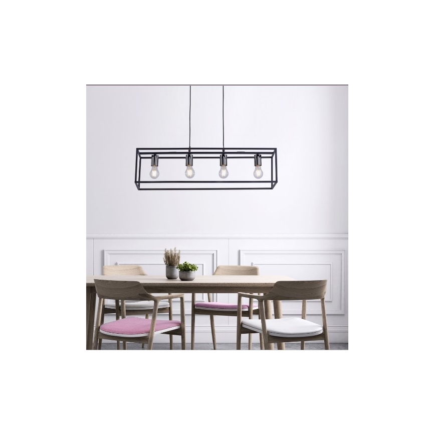 Leuchten Direkt 15854-18 - Pakabinamas sietynas FABIO 4xE27/60W/230V