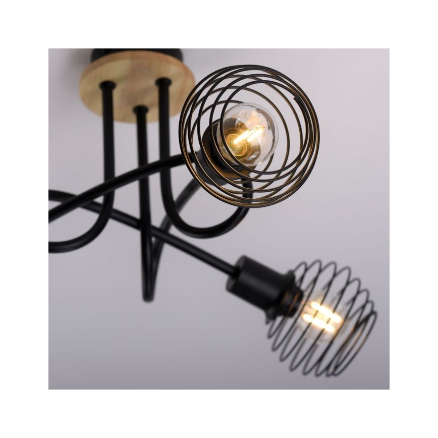 Leuchten Direkt 15923-79 - Tvirtinamas sietynas EUGEN 3xE14/40W/230V ąžuolas