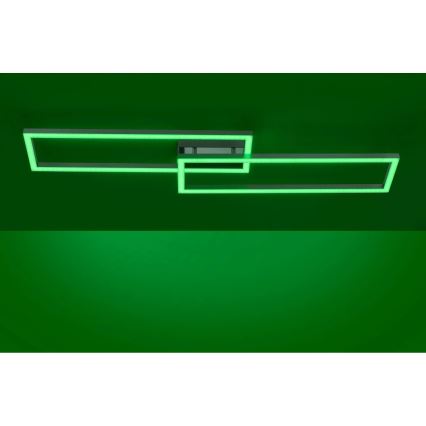 Leuchten Direkt 16430-55 - LED RGBW dimeriuojamas lubinis šviestuvas MAXI 2xLED/18W/230V 2700–5000K matinis chromas + nuotolinis valdymas