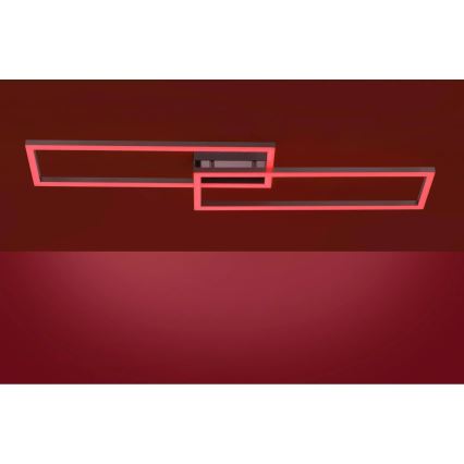 Leuchten Direkt 16430-55 - LED RGBW dimeriuojamas lubinis šviestuvas MAXI 2xLED/18W/230V 2700–5000K matinis chromas + nuotolinis valdymas