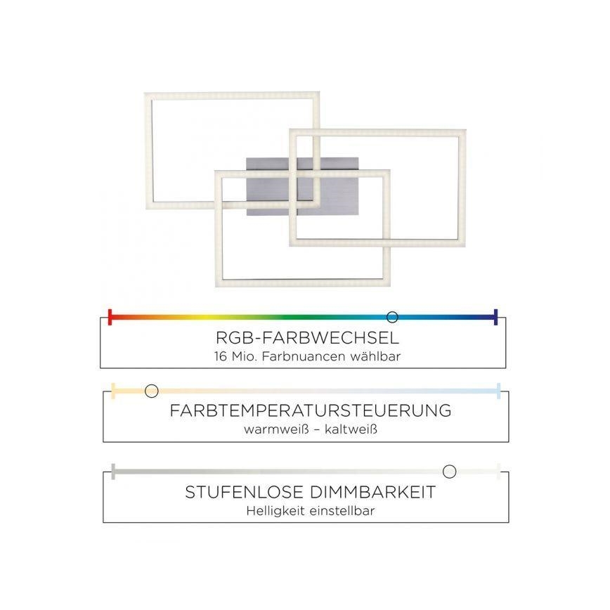 Leuchten Direkt 16431-55 - LED RGB pritemdomas tvirtinamas sietynas MAXI LED/27W/230V + nuotolinio valdymo pultas