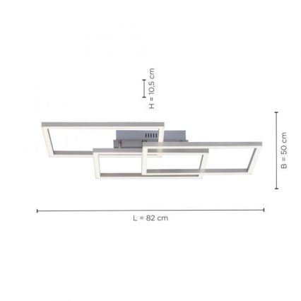 Leuchten Direkt 16431-55 - LED RGB pritemdomas tvirtinamas sietynas MAXI LED/27W/230V + nuotolinio valdymo pultas