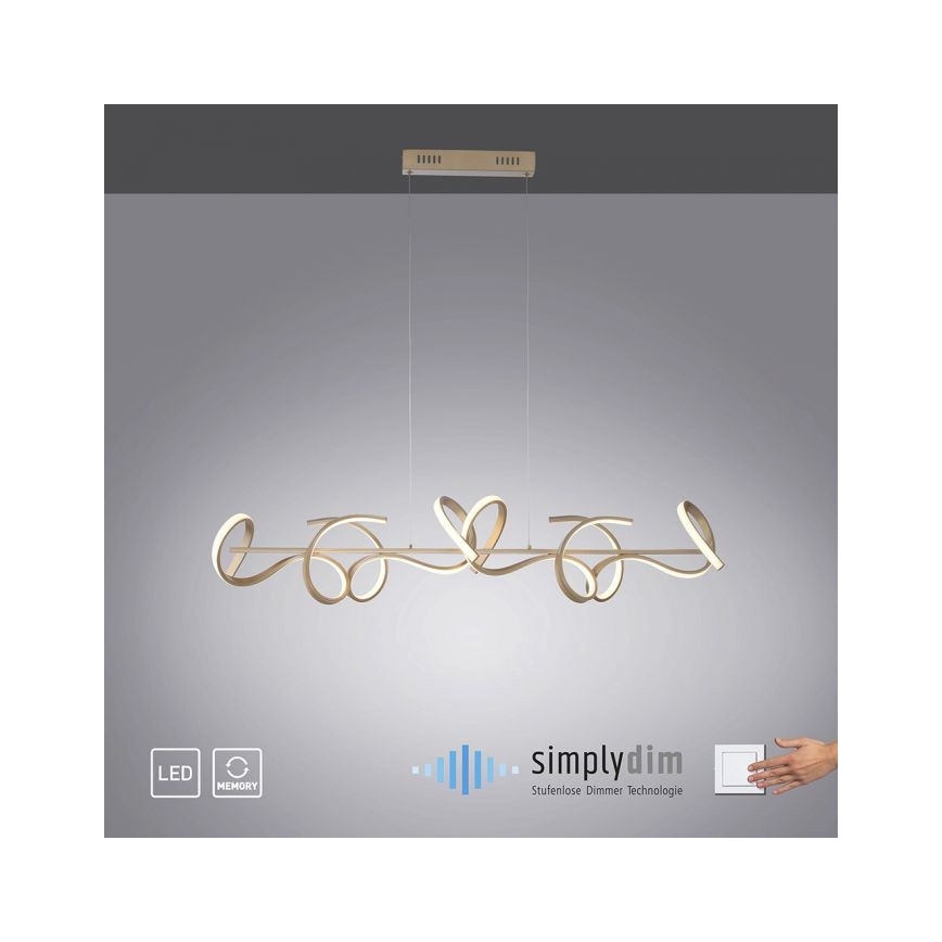 Leuchten Direkt 19033-60 - LED Reguliuojamas pakabinamas sietynas CURLS LED/40,8W/230V