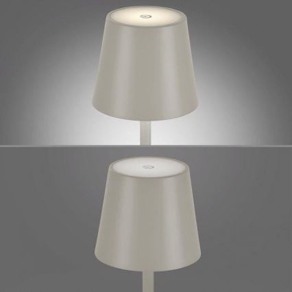 Leuchten Direkt 19250-40 - LED Pritemdoma įkraunama lauko lempa EURIA LED/3W/5V 2600 mAh IP54 pilka