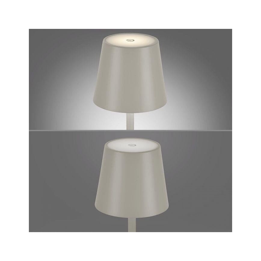 Leuchten Direkt 19250-40 - LED Pritemdoma įkraunama lauko lempa EURIA LED/3W/5V 2600 mAh IP54 pilka