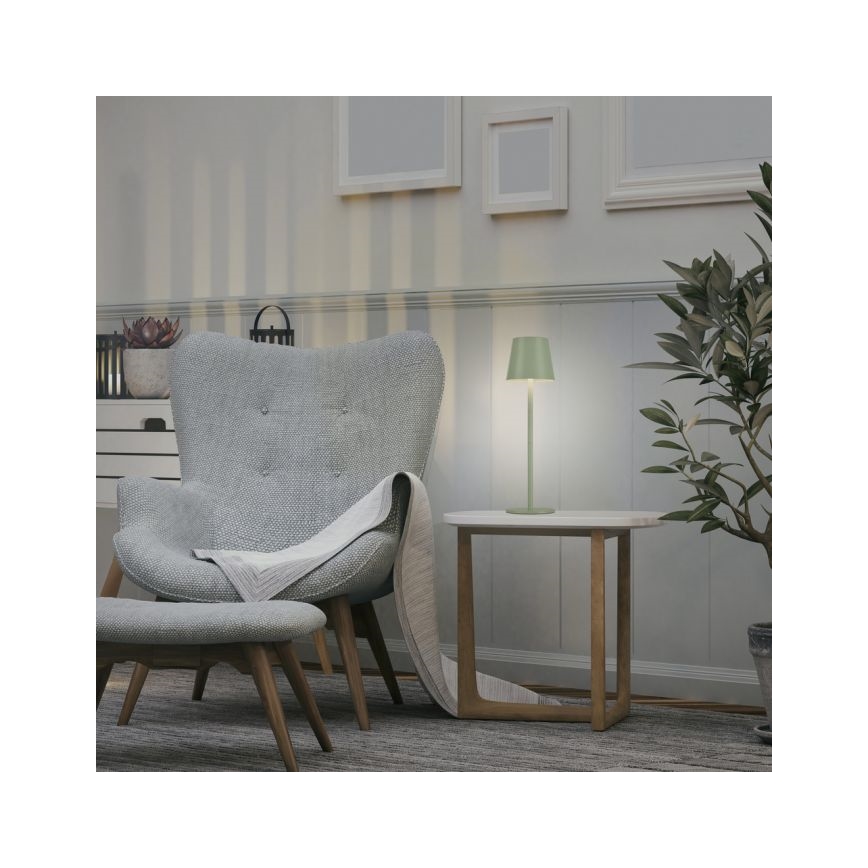 Leuchten Direkt 19250-43 - LED Pritemdoma įkraunama lauko lempa EURIA LED/3W/5V IP54 žalia