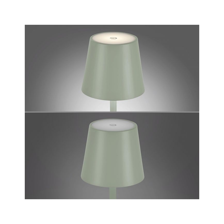 Leuchten Direkt 19250-43 - LED Pritemdoma įkraunama lauko lempa EURIA LED/3W/5V IP54 žalia