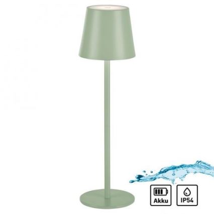 Leuchten Direkt 19250-43 - LED Pritemdoma įkraunama lauko lempa EURIA LED/3W/5V IP54 žalia