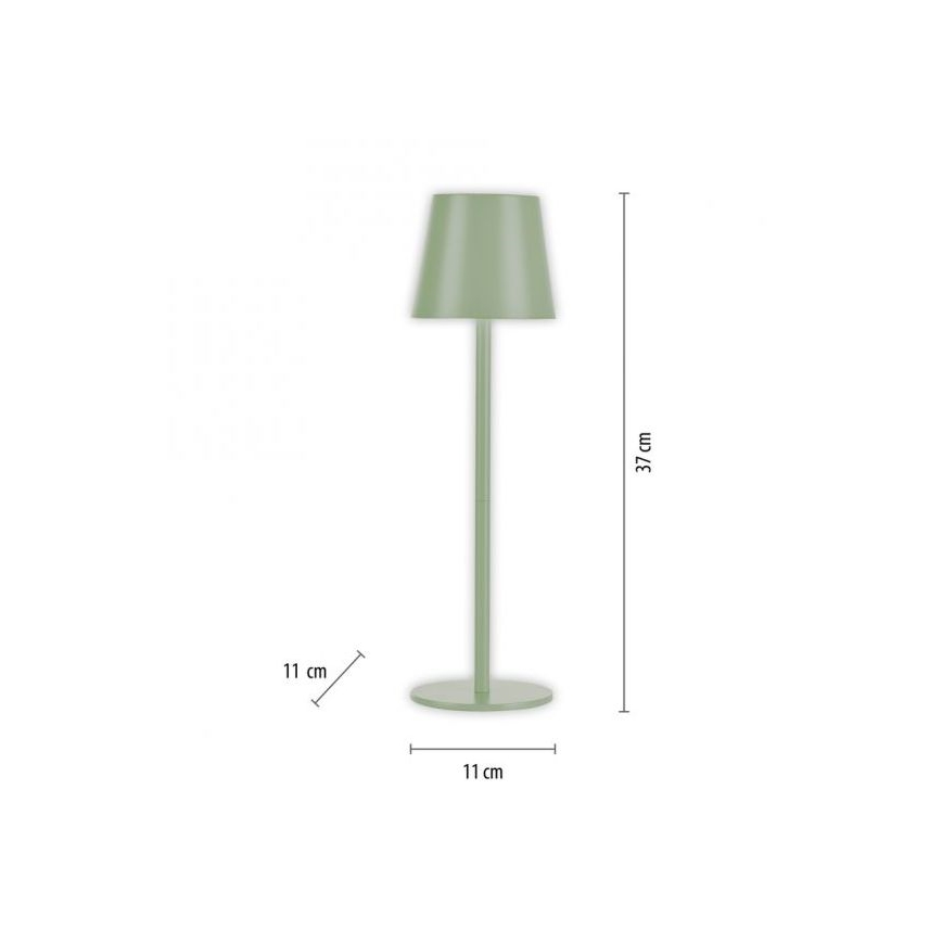 Leuchten Direkt 19250-43 - LED Pritemdoma įkraunama lauko lempa EURIA LED/3W/5V IP54 žalia