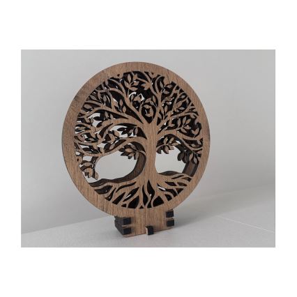 Li-Go 23577/DUB2 - Reguliuojama LED stalinė dekoracija LED/12W/230V 20x22 cm ąžuolas/Gyvybės medis