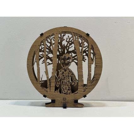 Li-Go 23613/DUB2 - reguliuojamo ryškumo LED stalo dekoracija LED/12W/230V 20x22 cm ąžuolas/Grut