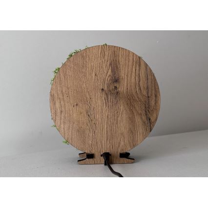 Li-Go 23622/DUB2 - LED reguliuojama stalinė dekoracija LED/12W/230V 20x22 cm ąžuolas/Kryžius samanose