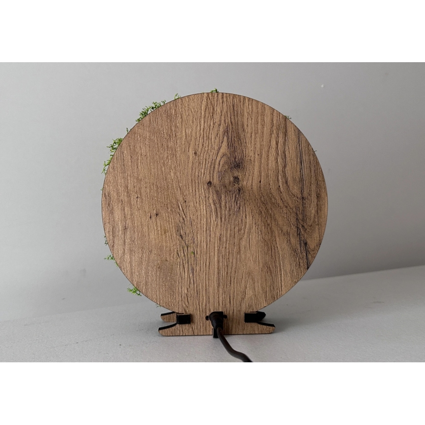 Li-Go 23622/DUB2 - Dimeriuojama LED stalinė dekoracija LED/12W/230V 20x22 cm ąžuolas/kryžius samanose