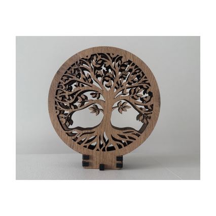 Li-Go 23648/DUB2 - LED stalinė dekoracija su reguliuojamu ryškumu LED/12W/230V 30x31 cm ąžuolas/Gyvybės medis