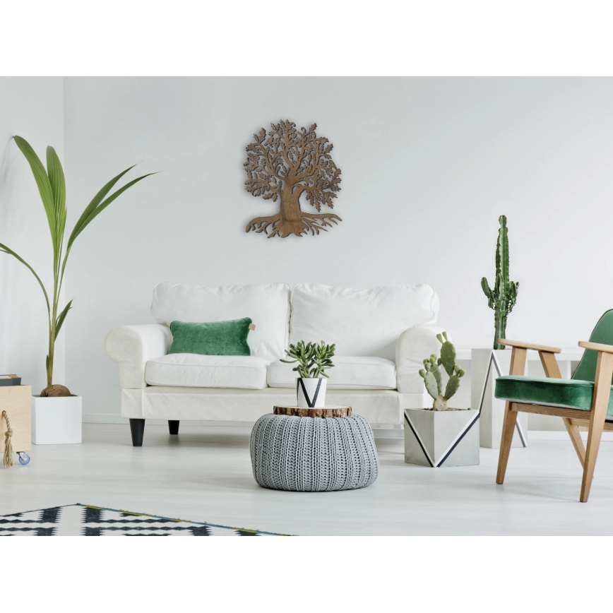 Li-Go 23673/DUB2 - dimeriuojama LED sieninė dekoracija LED/10W/5V, 20000 mAh, 45x55 cm, ąžuolas, su nuotolinio valdymo pultu