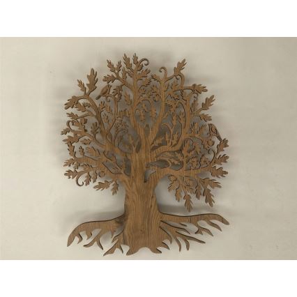 Li-Go 23673/DUB2 - dimeriuojama LED sieninė dekoracija LED/10W/5V, 20000 mAh, 45x55 cm, ąžuolas, su nuotolinio valdymo pultu