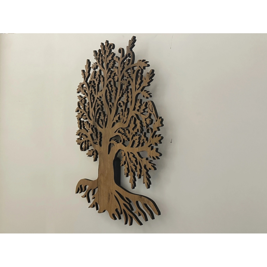 Li-Go 23673/DUB2 - dimeriuojama LED sieninė dekoracija LED/10W/5V, 20000 mAh, 45x55 cm, ąžuolas, su nuotolinio valdymo pultu