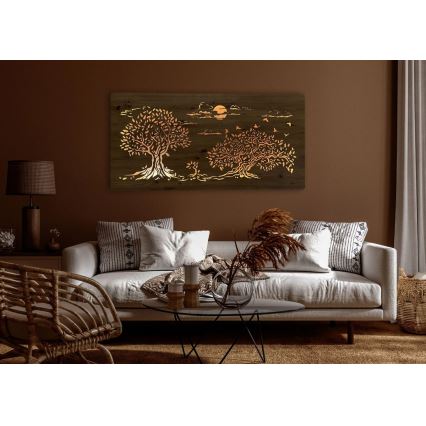 Li-Go 5307/DUB2 - Reguliuojama LED sieninė dekoracija LED/24W/230V 120x60 cm ąžuolas/Trys ąžuolai