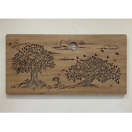 Li-Go 5307/DUB2 - Reguliuojama LED sieninė dekoracija LED/24W/230V 120x60 cm ąžuolas/Trys ąžuolai