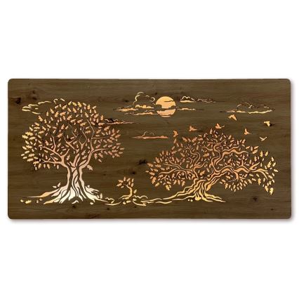 Li-Go 5307/DUB2 - Reguliuojama LED sieninė dekoracija LED/24W/230V 120x60 cm ąžuolas/Trys ąžuolai