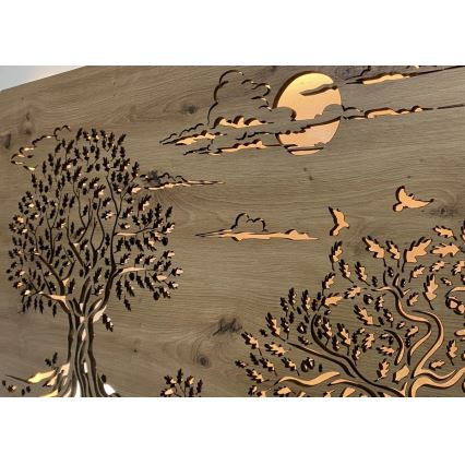 Li-Go 5307/DUB2 - Reguliuojama LED sieninė dekoracija LED/24W/230V 120x60 cm ąžuolas/Trys ąžuolai