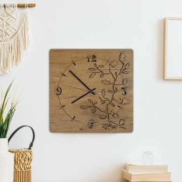 Li-Go 5499/DUB2 - Sieninis laikrodis 1xAA 40x40 cm ąžuolas