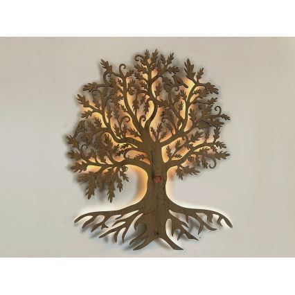 Li-Go 5729/DUB2 - LED sieninė dekoracija su judesio jutikliu LED/10W/5V 90x110 cm ąžuolas