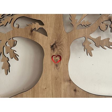 Li-Go 5729/DUB2 - LED sieninė dekoracija su judesio jutikliu LED/10W/5V 90x110 cm ąžuolas