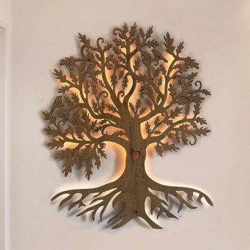 Li-Go 5742/DUB2 - dimeriuojama sieninė LED dekoracija LED/10W/230V 90x110 cm ąžuolas