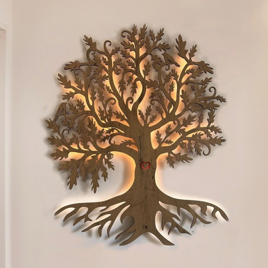 Li-Go 5742/DUB2 - dimeriuojama sieninė LED dekoracija LED/10W/230V 90x110 cm ąžuolas