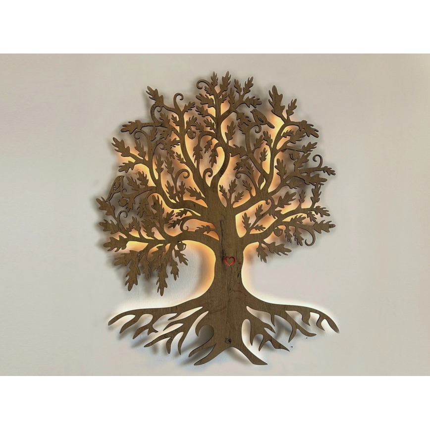 Li-Go 5742/DUB2 - dimeriuojama sieninė LED dekoracija LED/10W/230V 90x110 cm ąžuolas