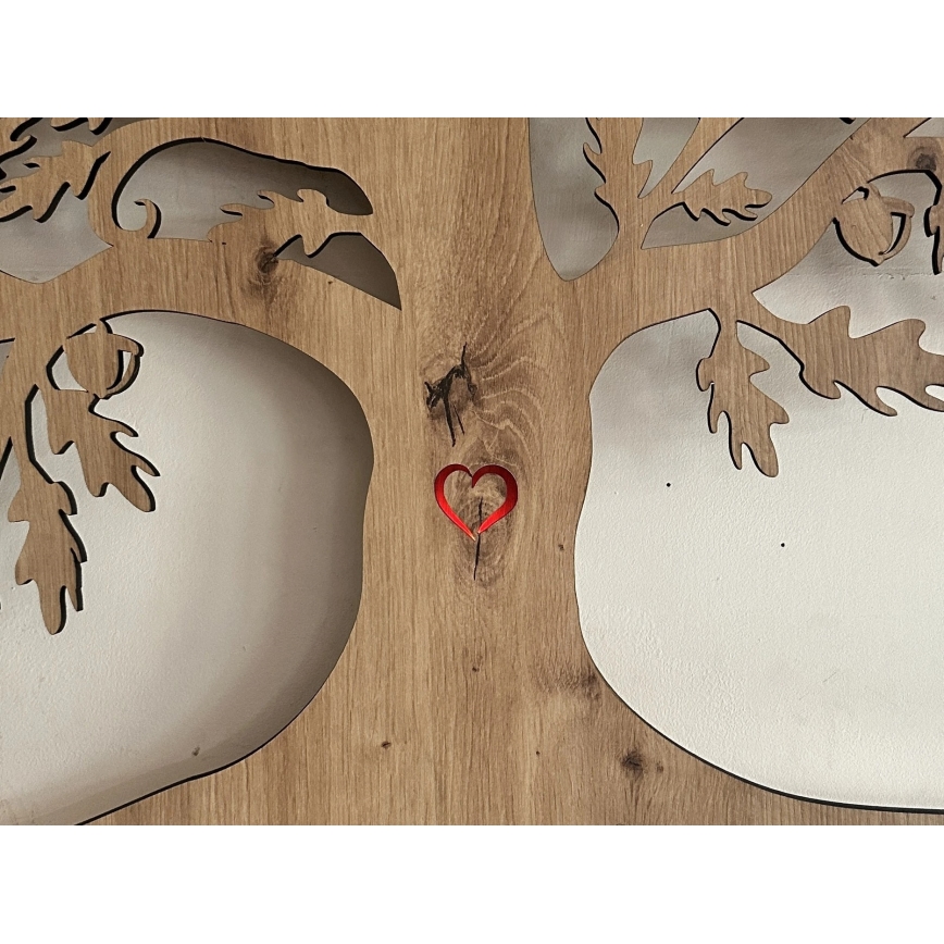 Li-Go 5742/DUB2 - dimeriuojama sieninė LED dekoracija LED/10W/230V 90x110 cm ąžuolas