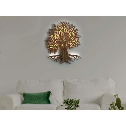 Li-Go 5747/DUB2 - LED dimeriuojama sieninė dekoracija LED/10W/230V 45x55 cm ąžuolas