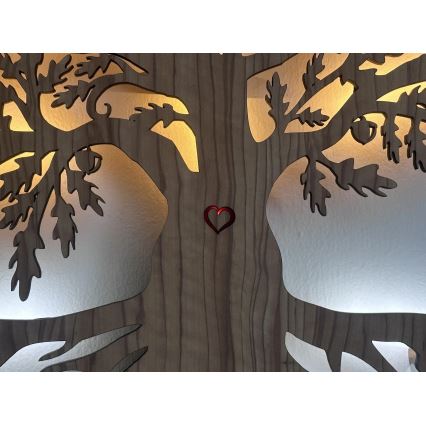 Li-Go 5747/DUB2 - LED dimeriuojama sieninė dekoracija LED/10W/230V 45x55 cm ąžuolas