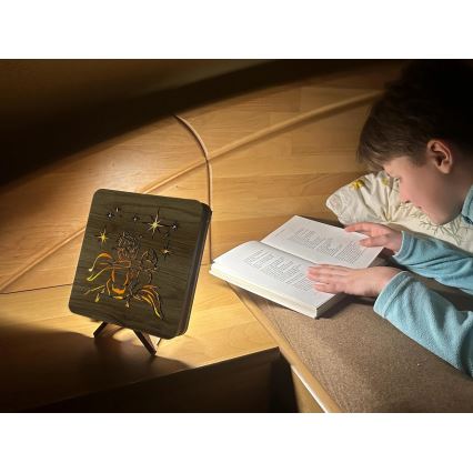 Li-Go 5788/DUB2 - LED stalinė dekoracija LED/12W/230V 19x19 cm ąžuolas/Mažasis princas