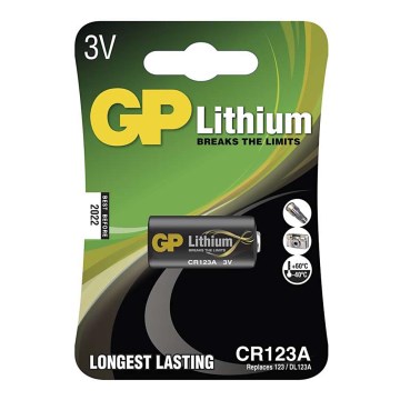 Ličio baterijos  CR123A GP LITHIUM 3V/1400 mAh