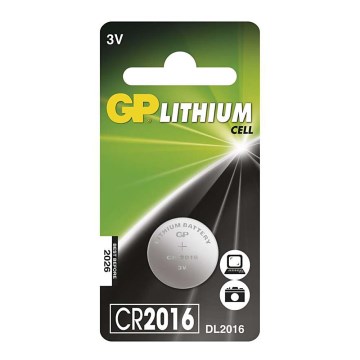 Ličio baterijos  (tabletė) CR2016 GP LITHIUM 3V/90 mAh