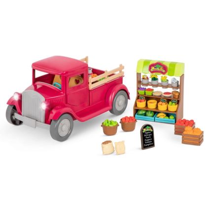 Li'l Woodzeez – žaislų rinkinio sunkvežimis su maisto stovu 3xAAA
