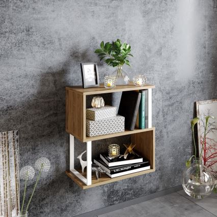 Lentynėlės dalis LIMA 64x60 cm balta/ruda