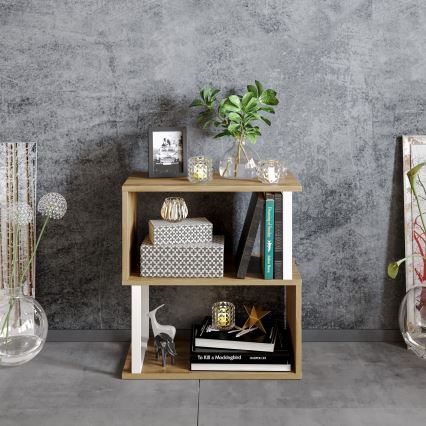 Lentynėlės dalis LIMA 64x60 cm balta/ruda