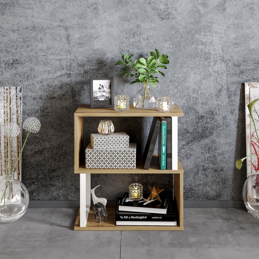 Lentynėlės dalis LIMA 64x60 cm balta/ruda