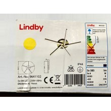 Lindby – LED ant paviršiaus montuojamas sietynas vonios kambariui PATRIK 5xLED/6,7W/230 IP44