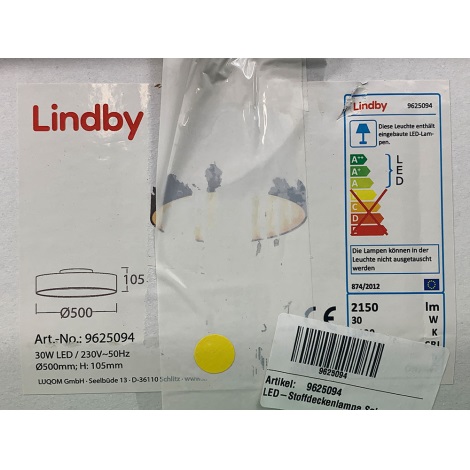 Lindby - LED Lubinis šviestuvas SAIRA LED/30W/230V