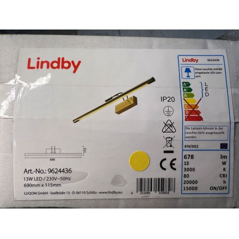 Lindby - LED Paveikslo šviestuvas MAILINE LED/13W/230V