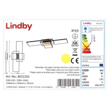 Lindby - LED Reguliuojamas ant pagrindo montuojamas sietynas EMILJAN LED/35W/230V