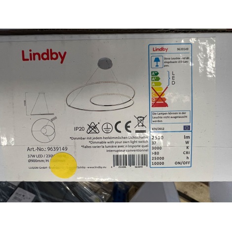 Lindby - LED Reguliuojamas pakabinamas sietynas LUCY LED/37W/230V